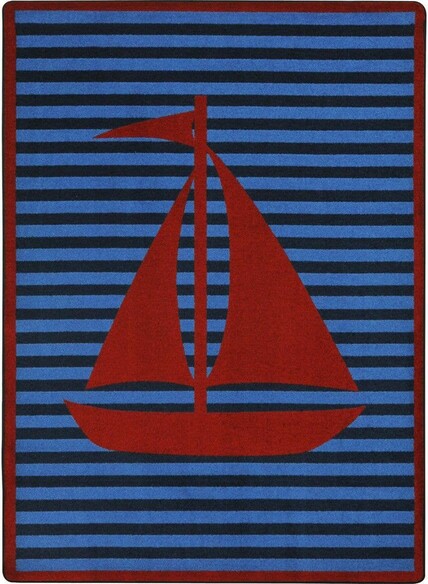 Joy Carpets Kid Essentials Following Seas Red